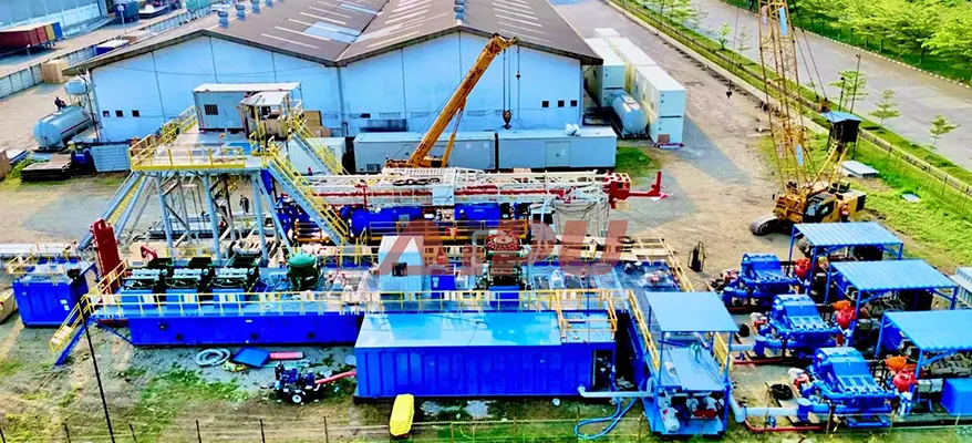 Indonesia 750 workover rig site view 2
