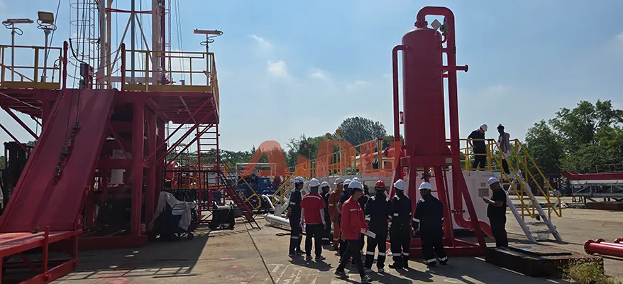 XJ450 solids control system installation view 2