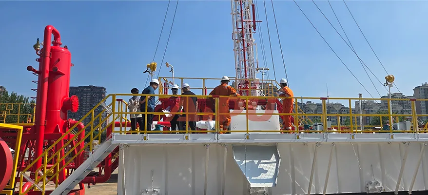 XJ450 solids control system installation view 9